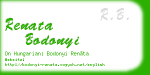 renata bodonyi business card